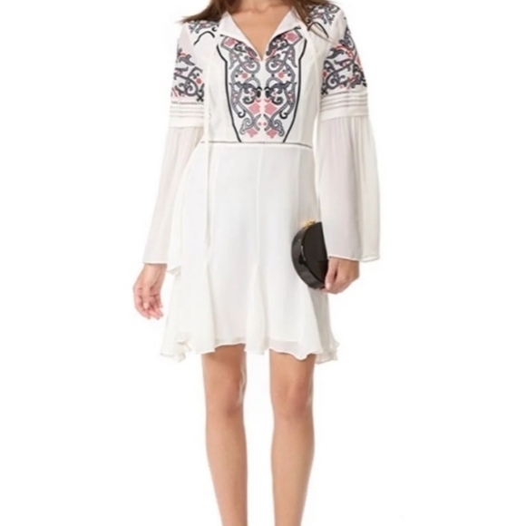 Parker Dresses & Skirts - Parker milly 100% silk embroidered dress szS
